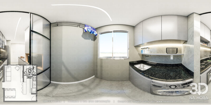 0001 Sala de estar com cozinha integrada RH_JD_PE - Image 11