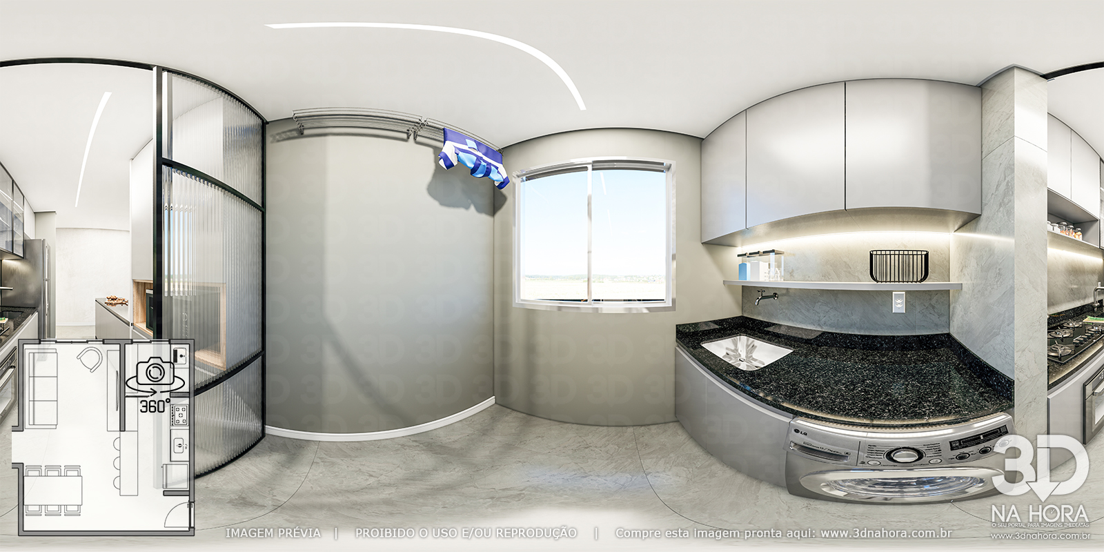 0001 Sala de estar com cozinha integrada RH_JD_PE - Imagem 11